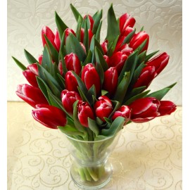 vaza lalele rosii livrare