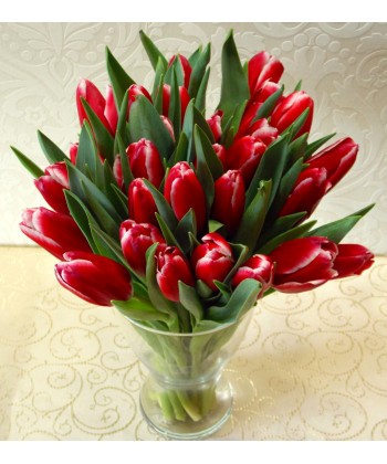 vaza lalele rosii livrare