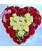 Aranjament inima din 45 trandafiri online bucuresti