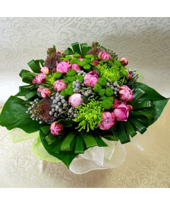 Buchet 19 bujori, livrare bujori bucuresti