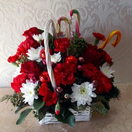 Aranjament floral de craciun livrare bucuresti