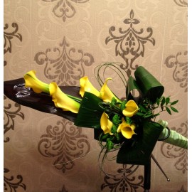 Buchet elegant cale galbene, livrare cale bucuresti