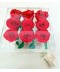 9 trandafiri criogenati rosii in cutie transparenta