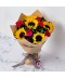 Buchet vara floarea soarelui si trandafiri livrare romania