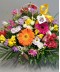 Aranjament flori colorate in cos cu 29 frezii