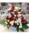 Cutie 7 trandafiri rosii si 20 lisianthus colorat