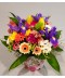 Aranjament in cutie cu flori colorate de sezon