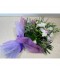 Buchet Lisianthus mix cu frezii albe - 13 flori