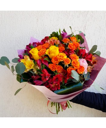 Buchet flori mixte, buchete flori colorate online