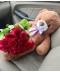 Trandafiri rosii si uruslet de plus livrare acasa