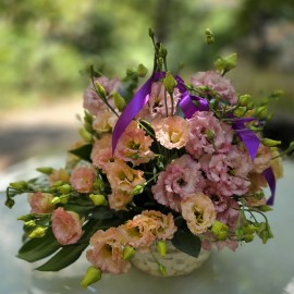 Cos lisianthus livrare la domiciliu