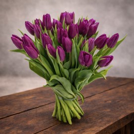 Buchet lalele mov livrare la domiciliu