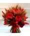 Buchet trandafiri rosii si spice, buchete trandafiri rosii