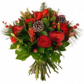 Livrare buchet flori de craciun oriunde in bucuresti zilnic