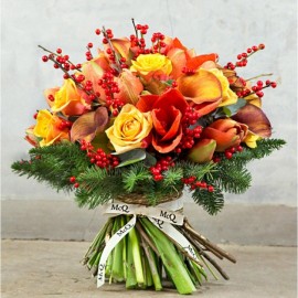 Buchet flori de craciun, livrare flori sarbatori