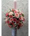 Lumanare nunta cu trandafiri roz